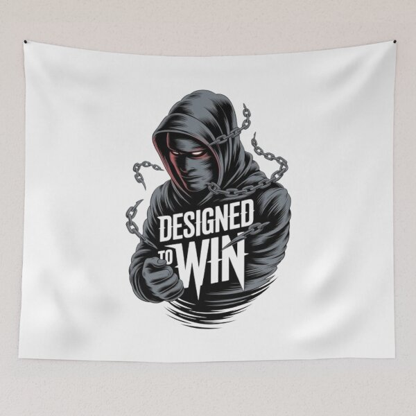 Item preview, Designed To Win – Dark Streetwear Power Statement T-Shirt designed and sold by NewUSShop.