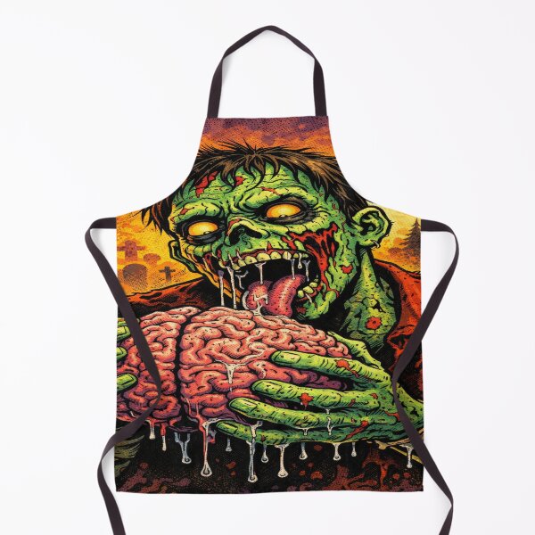 Item preview, Zombie Eating Brain Horror Illustration designed and sold by ArtificialAce.