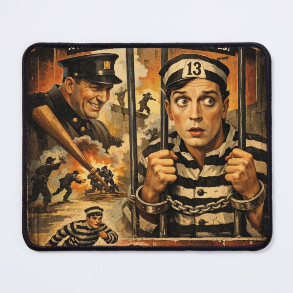 Item preview, Buster Keaton Convict 13 Vintage Movie Poster Design designed and sold by Mauswohn.