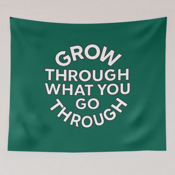 Item preview, Grow Through What You Go Through Minimalist Circle Outline designed and sold by Urban-InkStudio.