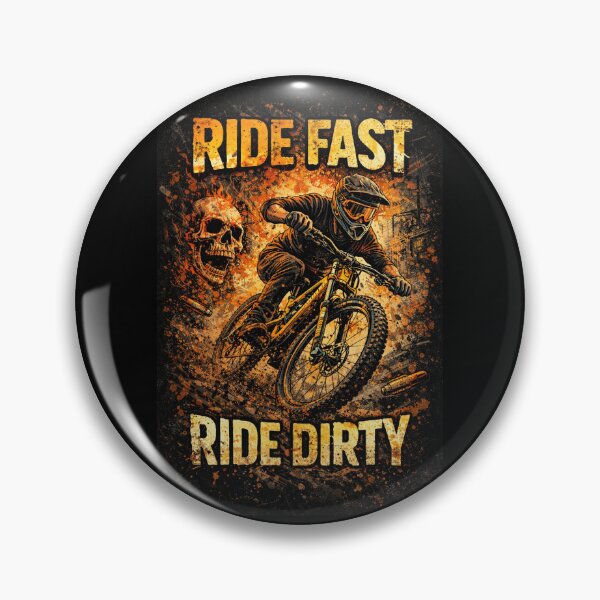 Item preview, RIDE DIRTY 2026 – Hardcore Downhill MTB Street Art designed and sold by Fextreme.