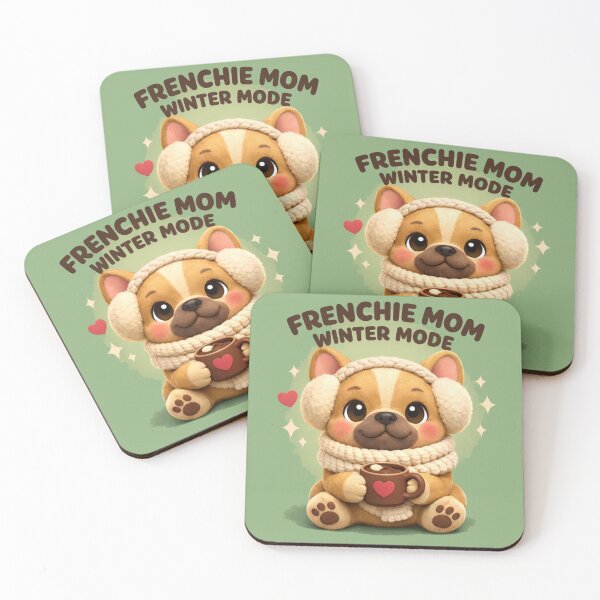Item preview, Frenchie Mom Winter Mode – Cozy French Bulldog Cocoa Shirt designed and sold by dogmomtees.