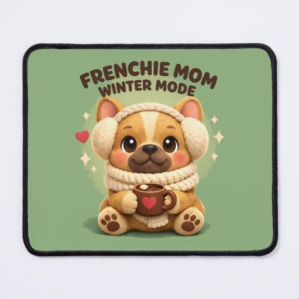 Item preview, Frenchie Mom Winter Mode – Cozy French Bulldog Cocoa Shirt designed and sold by dogmomtees.