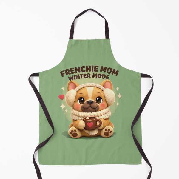 Item preview, Frenchie Mom Winter Mode – Cozy French Bulldog Cocoa Shirt designed and sold by dogmomtees.