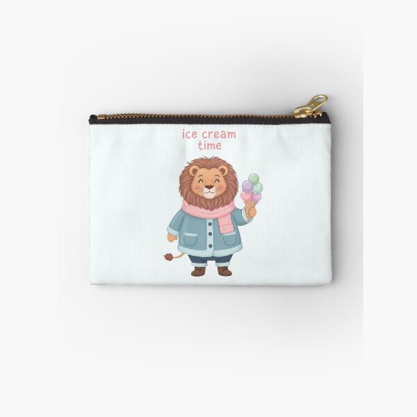 Item preview, Ice Cream Time Cute Lion Cozy Pastel Illustration designed and sold by Moon's Arts.
