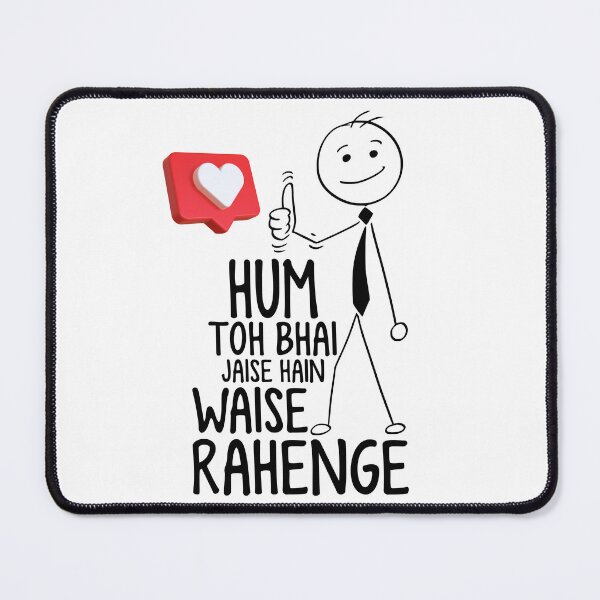 Item preview,  Funny Sarcastic HINDI Typography – Quirky Desi Quote Design VER23 designed and sold by mndesignworx.