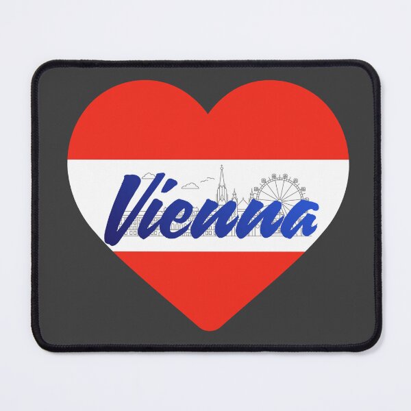 Item preview, Vienna Skyline Heart – Austria Design in Red White Red designed and sold by mycreastyle.