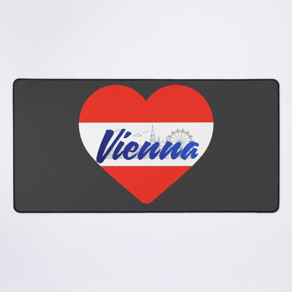 Item preview, Vienna Skyline Heart – Austria Design in Red White Red designed and sold by mycreastyle.