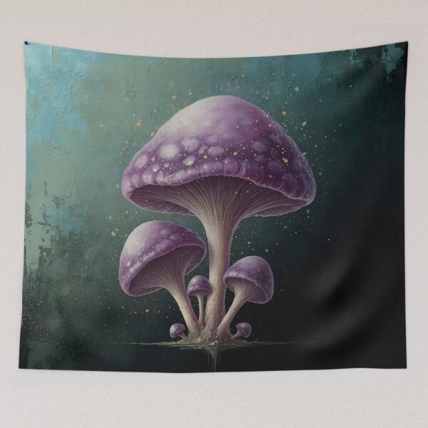 Item preview, Amethyst Fungus - Vintage Botanical Art designed and sold by AlruniaAhnArt meets BrainChaosPrints.