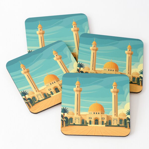 Item preview, Tunisian Mosque at Sunset – Desert Oasis Architecture designed and sold by darekkocurek.