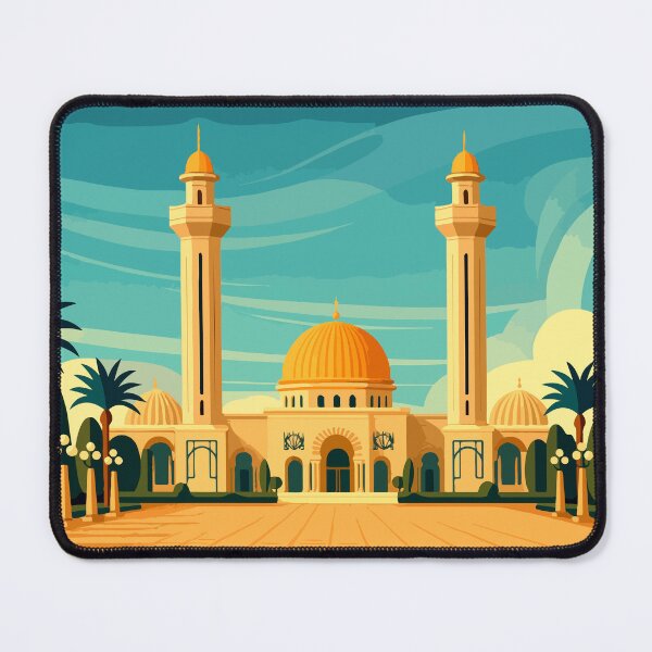 Item preview, Tunisian Mosque at Sunset – Desert Oasis Architecture designed and sold by darekkocurek.