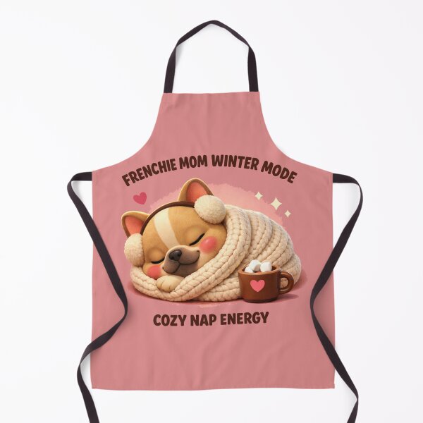 Item preview, Frenchie Mom Winter Mode – Cozy Nap Energy Plush Frenchie Shirt designed and sold by dogmomtees.