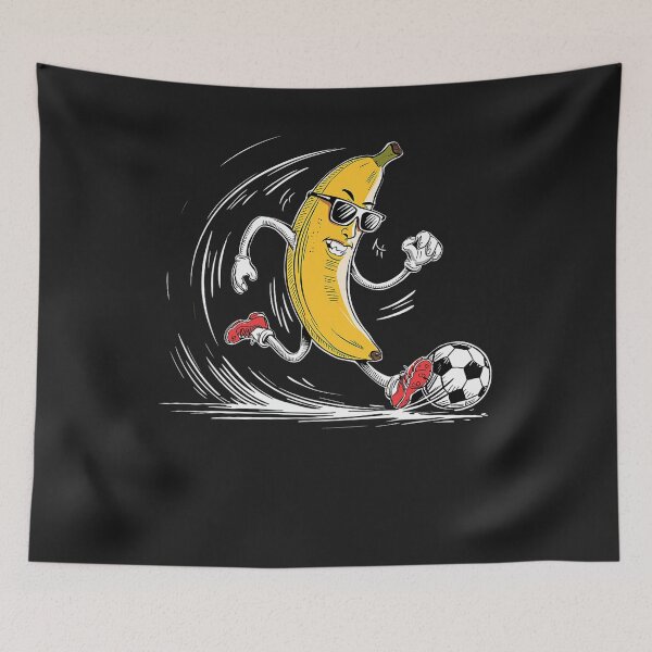 Item preview, Banana Football Action Dynamic Cartoon Art designed and sold by ThorstenEggers.