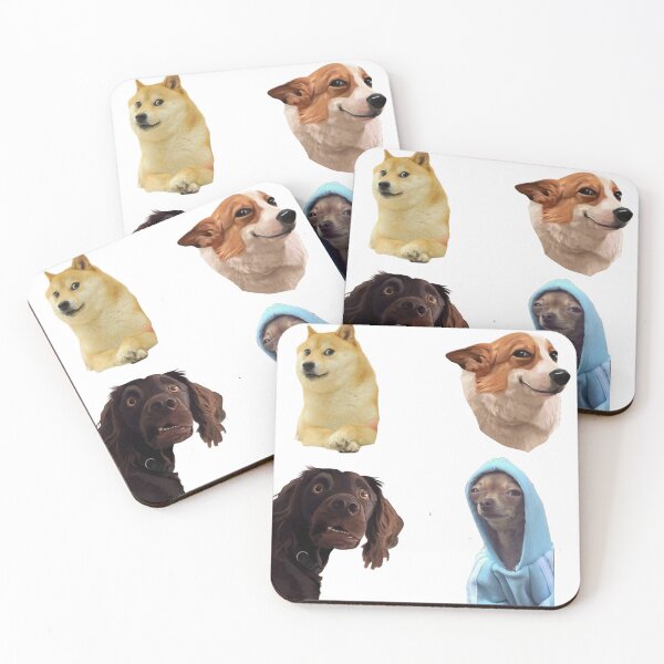 Item preview, funny dog meme sticker pack designed and sold by LayersDesign.