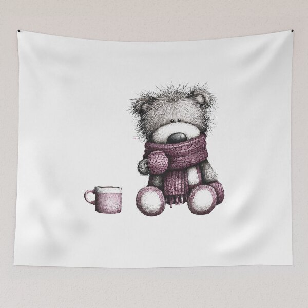 Item preview, Cozy Bear With Scarf designed and sold by YoletteMelanson.