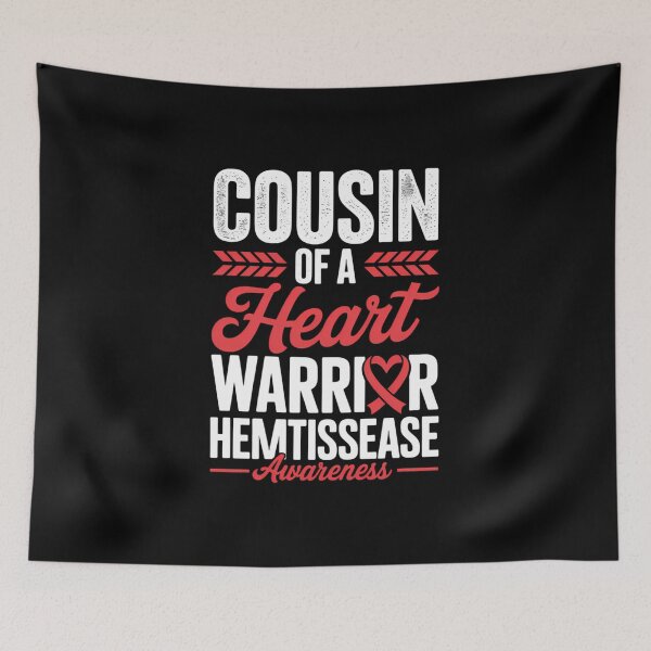 Item preview, Cousin Of A Heart Warrior Heart Disease Red Ribbon designed and sold by IdunayaStore.