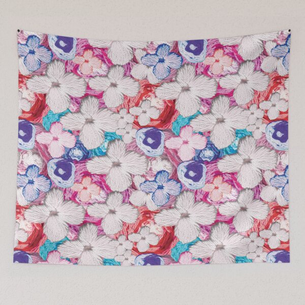 Item preview, Hand Embroidered Wildflower Botanical Collage designed and sold by Victoria Rose.
