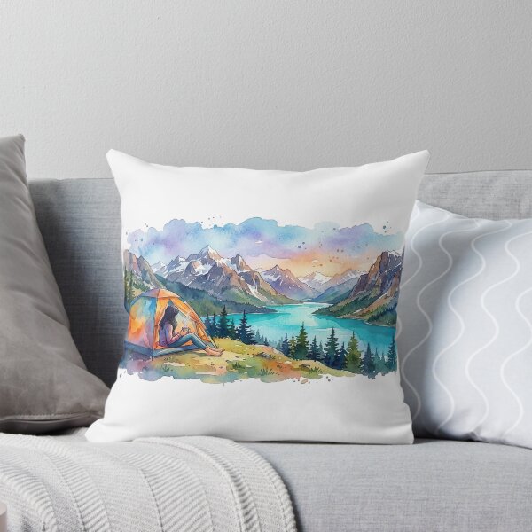 Item preview, Sunrise Coffee while Camping in the Mountains designed and sold by Hiking & Happiness.