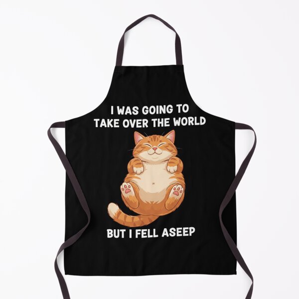Item preview, I Was Going to Take Over the World But I Fell Asleep – Funny Lazy Cat Meme designed and sold by NoPurrsGiven.