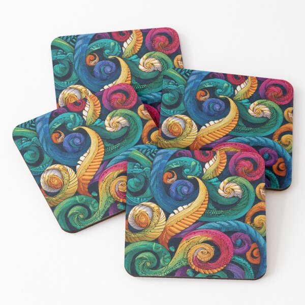 Item preview, New Zealand Māori Paua Pattern Koru Design 763 designed and sold by GrinGalore.