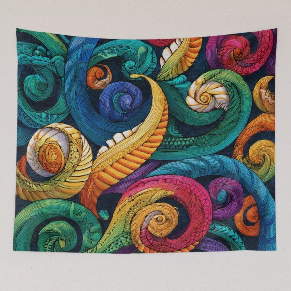 Item preview, New Zealand Māori Paua Pattern Koru Design 763 designed and sold by GrinGalore.