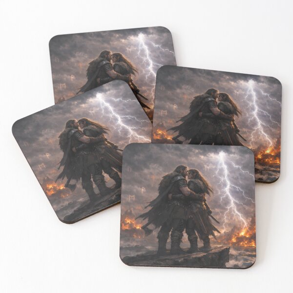 Item preview, Love Until Ragnarok – Viking Dark Romance Art designed and sold by NorseDrip.