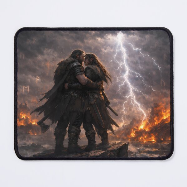 Item preview, Love Until Ragnarok – Viking Dark Romance Art designed and sold by NorseDrip.