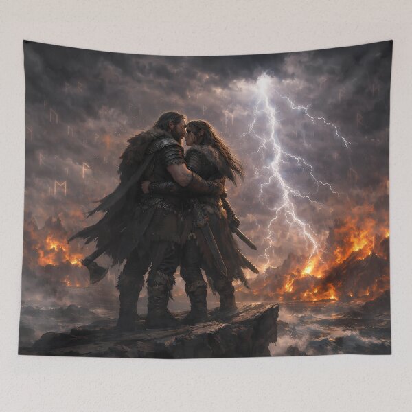 Item preview, Love Until Ragnarok – Viking Dark Romance Art designed and sold by NorseDrip.
