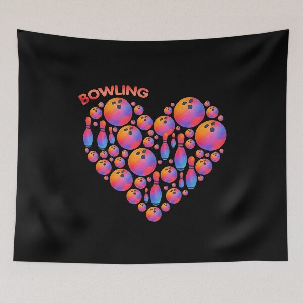 Item preview, Colorful Bowling Heart Ball Pin Design designed and sold by LashondaGreen89.