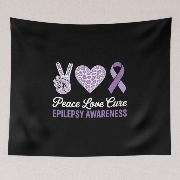 Item preview, Peace Love Cure Epilepsy Awareness Epilepsy designed and sold by IdunayaStore.