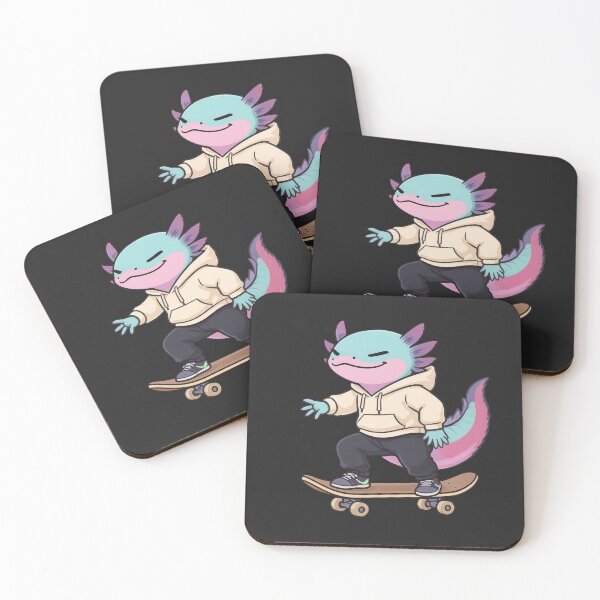 Item preview, Skateboarder Axolotl – Effortless Cool Streetwear Illustration designed and sold by ColorSplash123.