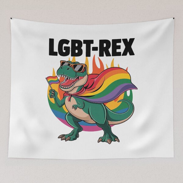 Item preview, Gay Dinosaur LGBT-Rex Rainbow Pride Flag Parade  designed and sold by angolinnArt.