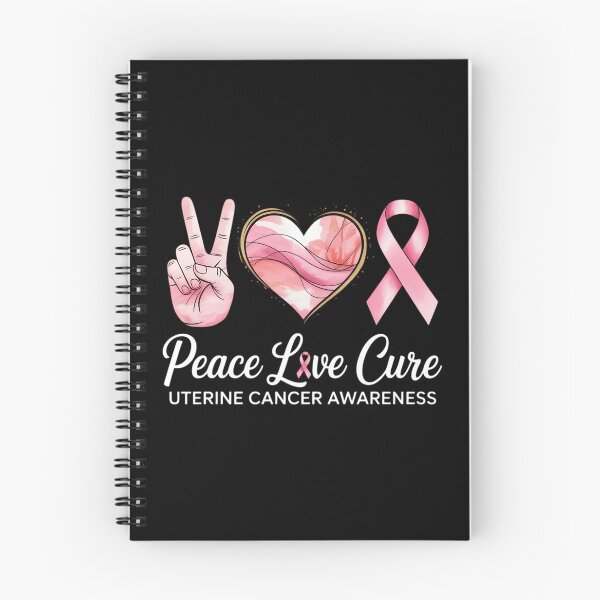 Item preview, Peace Love Cure Peach Ribbon Uterine Cancer Awareness designed and sold by IdunayaStore.