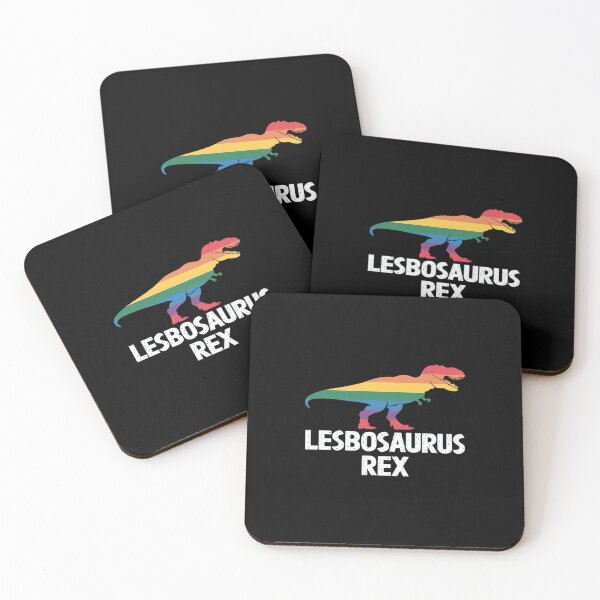 Item preview, Lesbosaurus Rex LGBT Dinosaur Lesbian Rainbow  designed and sold by joyouartArt.