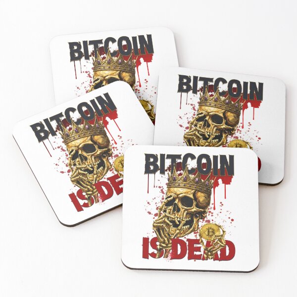 Item preview, Bitcoin Is Dead - Golden King Skull & Crypto Coin designed and sold by 1SINGHA.