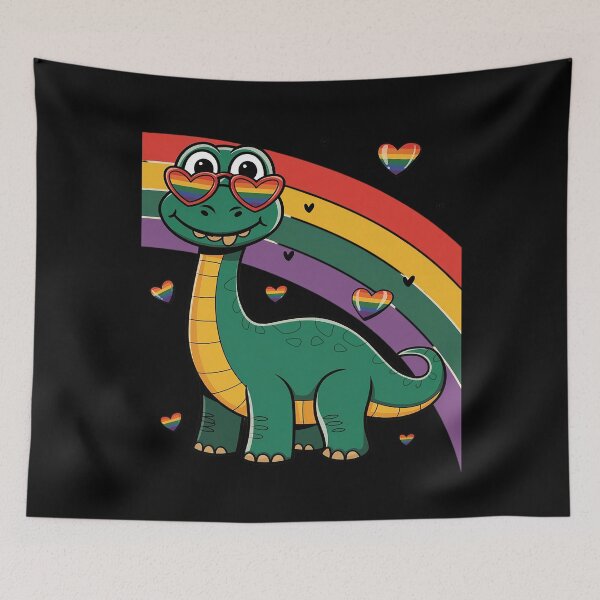 Item preview, LGBT Dinosaur Gay Pride Rainbow Brachiosaurus LGBTQ Cute  designed and sold by joyouartArt.