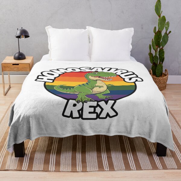 Item preview, Homosaurus Rex Dinosaur Rainbow Flag Dino LGBT-Q 1  designed and sold by angolinnArt.