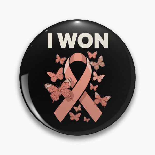 Item preview, Peach Ribbon For Endometrial Cancer Awareness I Won! Endometrial Cancer Survivor designed and sold by IdunayaStore.