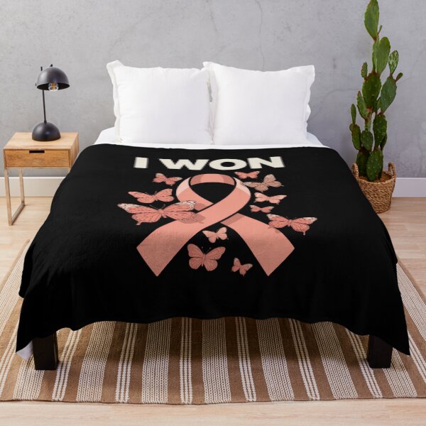 Item preview, Peach Ribbon For Endometrial Cancer Awareness I Won! Endometrial Cancer Survivor designed and sold by IdunayaStore.