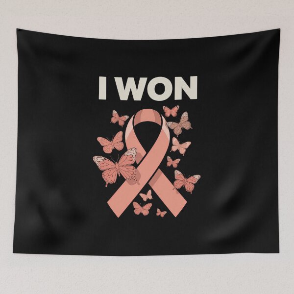 Item preview, Peach Ribbon For Endometrial Cancer Awareness I Won! Endometrial Cancer Survivor designed and sold by IdunayaStore.