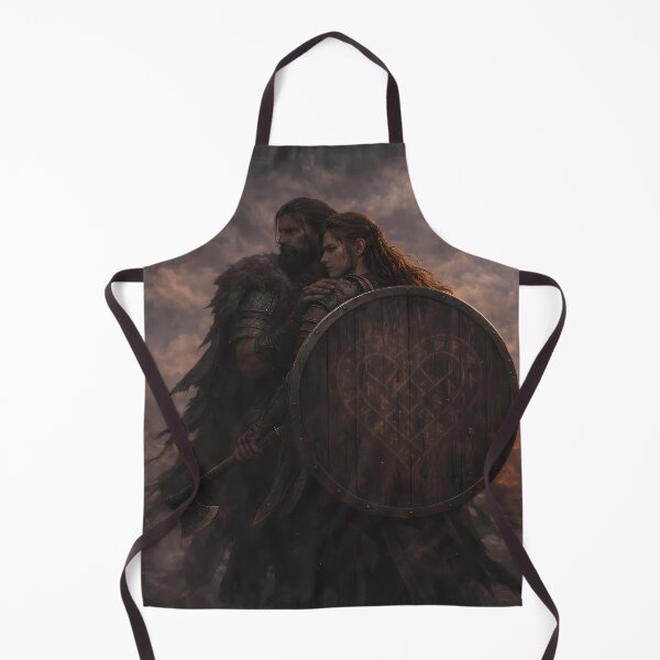 Item preview, She Is My Shield – Viking Shieldmaiden Romance Art designed and sold by NorseDrip.