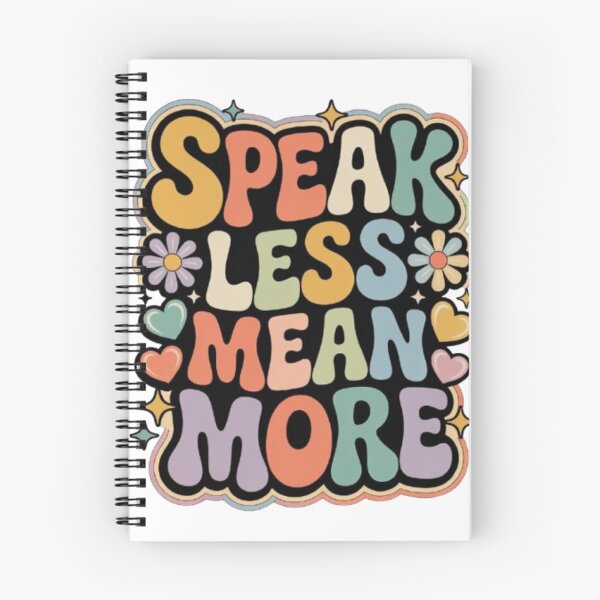 Item preview, Speak Less Mean More – Retro Wisdom Statement Design designed and sold by NewUSShop.