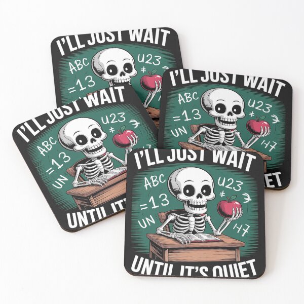 Item preview, I'll Just Wait Skeleton Quiet Teacher Halloween Spooky designed and sold by lamsaoniutoi.