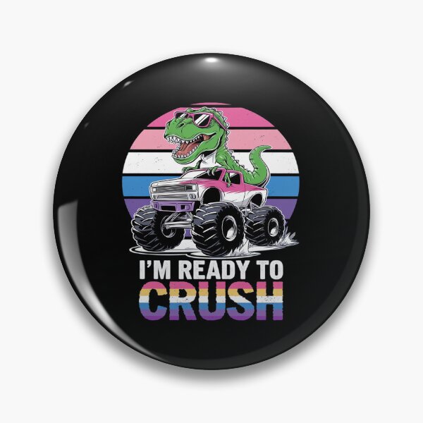 Item preview, Im Ready To Crush LGBT-Q Genderfluid Dinosaur Pride Flag  designed and sold by angolinnArt.