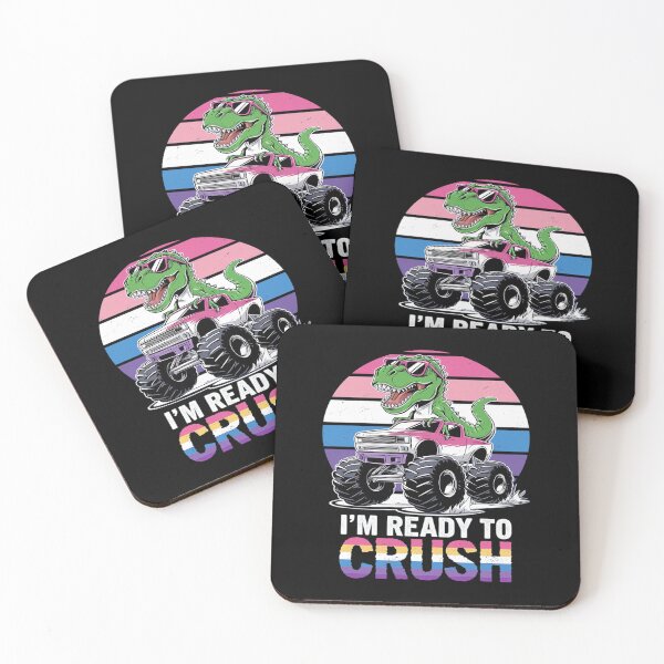 Item preview, Im Ready To Crush LGBT-Q Genderfluid Dinosaur Pride Flag  designed and sold by angolinnArt.