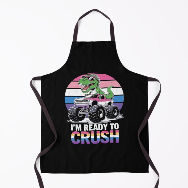 Item preview, Im Ready To Crush LGBT-Q Genderfluid Dinosaur Pride Flag  designed and sold by angolinnArt.