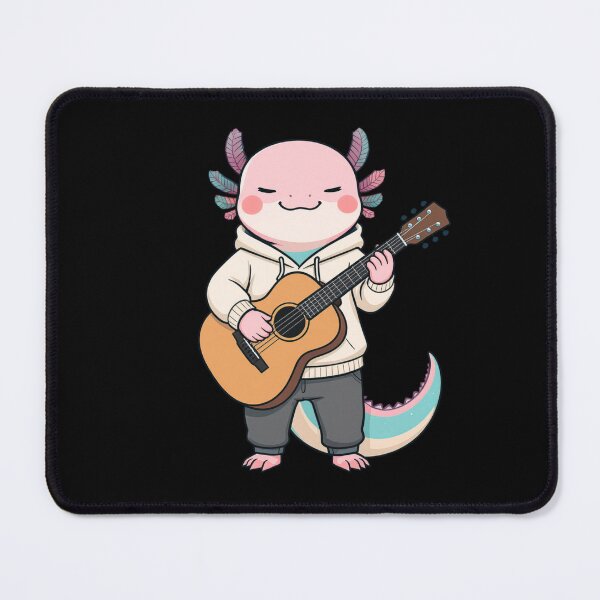 Item preview, Guitar Player Axolotl – Calm Musician Aesthetic Illustration designed and sold by ColorSplash123.