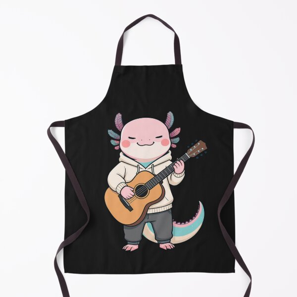 Item preview, Guitar Player Axolotl – Calm Musician Aesthetic Illustration designed and sold by ColorSplash123.