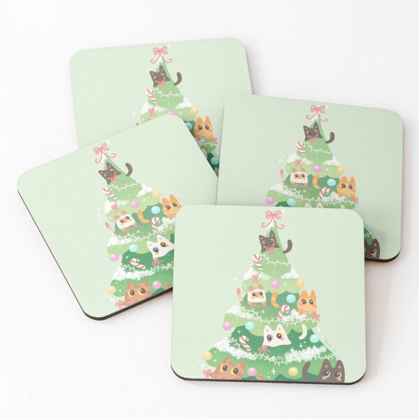 Item preview, Cute Christmas Tree Cats  designed and sold by Plaifa-Art.