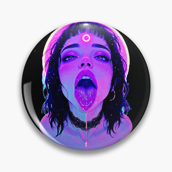 Item preview, Cyberpunk Oracle – Glowing Third Eye Illustration designed and sold by Neer arts.